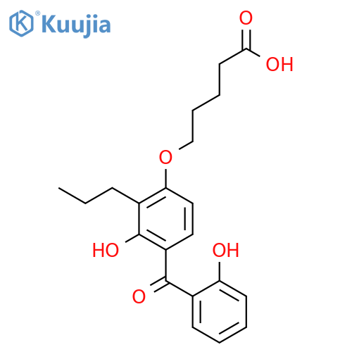 Pentanoic acid, 5-[3-hydroxy-4-(2-hydroxybenzoyl)-2-propylphenoxy]- structure