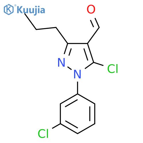 5-Chloro-1-(3-chlorophenyl)-3-propyl-1H-pyrazole-4-carbaldehyde structure