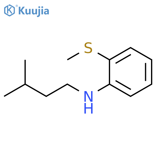 Benzenamine, N-(3-methylbutyl)-2-(methylthio)- structure