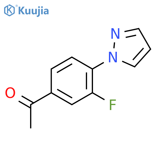 3'-Fluoro-4'-(1H-pyrazol-1-yl)acetophenone structure