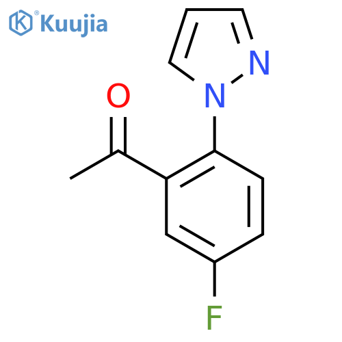 1-5-fluoro-2-(1H-pyrazol-1-yl)phenylethan-1-one structure