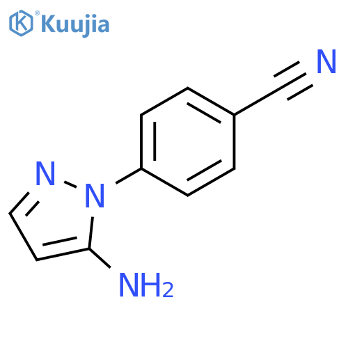 4-(5-amino-1H-pyrazol-1-yl)benzonitrile structure
