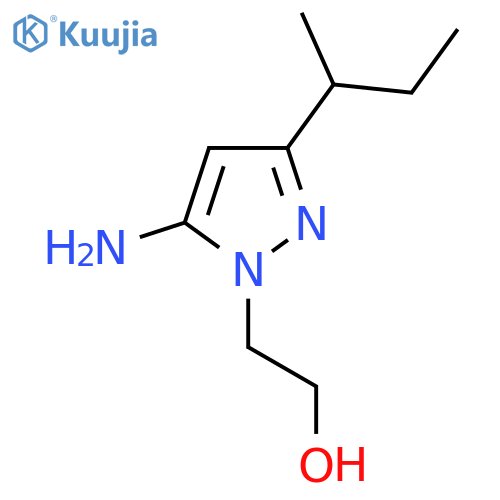 2-5-amino-3-(butan-2-yl)-1H-pyrazol-1-ylethan-1-ol structure