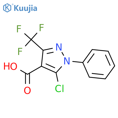 1H-Pyrazole-4-carboxylic acid, 5-chloro-1-phenyl-3-(trifluoromethyl)- structure
