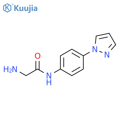 2-amino-N-4-(1H-pyrazol-1-yl)phenylacetamide structure