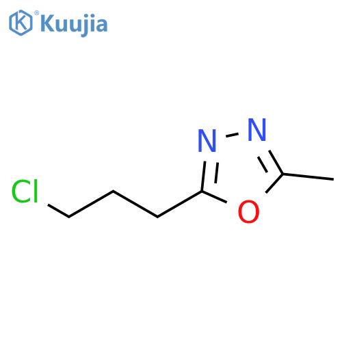 2-(3-chloropropyl)-5-methyl-1,3,4-oxadiazole structure