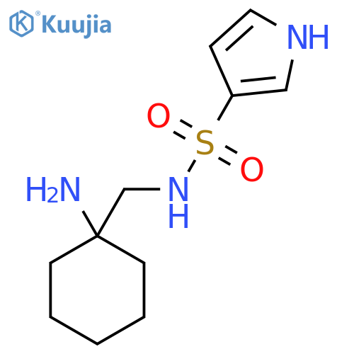 N-(1-Aminocyclohexyl)methyl-1H-pyrrole-3-sulfonamide structure