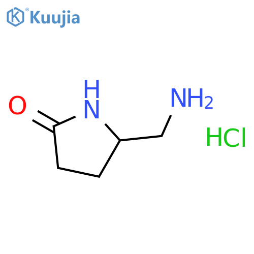 5-(aminomethyl)pyrrolidin-2-one;hydrochloride structure