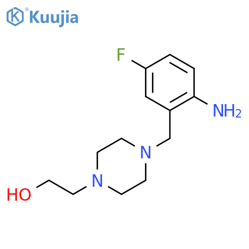 2-4-(2-Amino-5-fluorobenzyl)-1-piperazinyl-1-ethanol structure