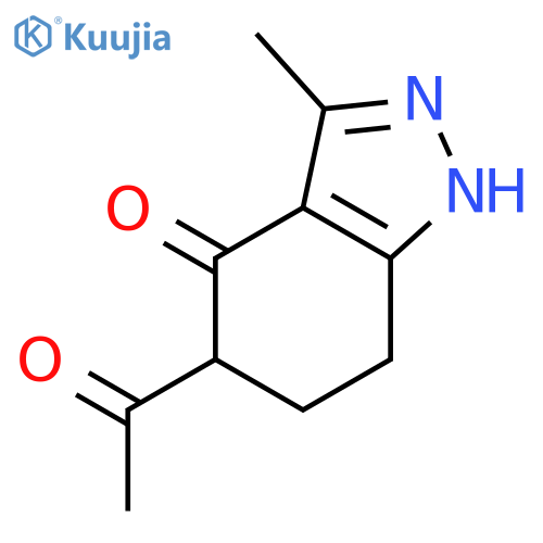 4H-Indazol-4-one, 5-acetyl-1,5,6,7-tetrahydro-3-methyl- structure