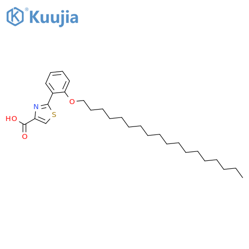 4-Thiazolecarboxylic acid, 2-[2-(octadecyloxy)phenyl]- structure