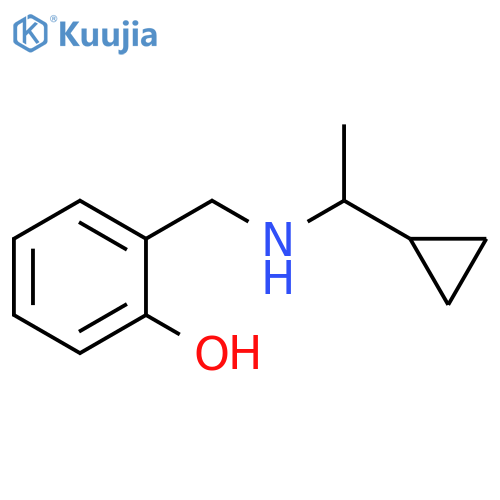 Phenol, 2-[[(1-cyclopropylethyl)amino]methyl]- structure