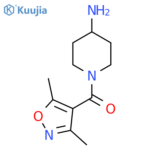 (4-Aminopiperidin-1-yl)(3,5-dimethylisoxazol-4-yl)methanone structure