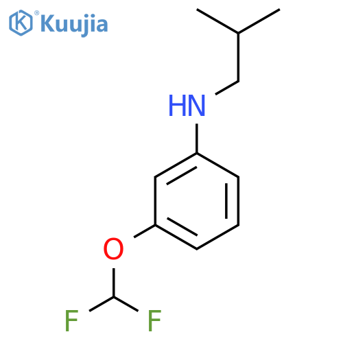 3-(difluoromethoxy)-N-(2-methylpropyl)aniline structure