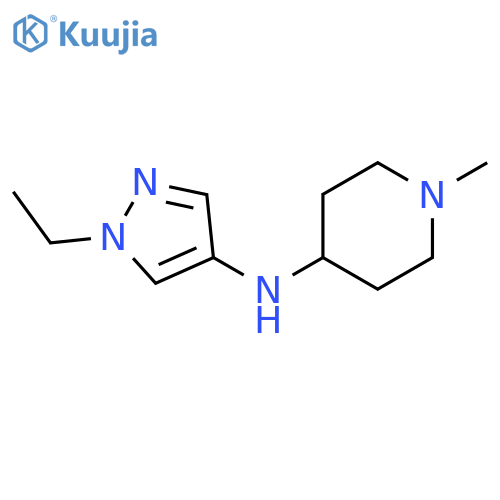 N-(1-ethyl-1H-pyrazol-4-yl)-1-methylpiperidin-4-amine structure