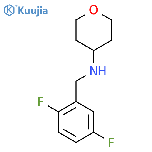 N-(2,5-Difluorophenyl)methyloxan-4-amine structure