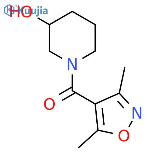 (3,5-Dimethylisoxazol-4-yl)(3-hydroxypiperidin-1-yl)methanone structure