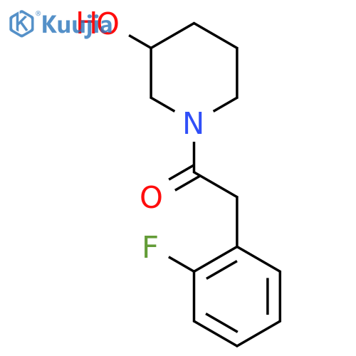 2-(2-Fluorophenyl)-1-(3-hydroxypiperidin-1-yl)ethan-1-one structure