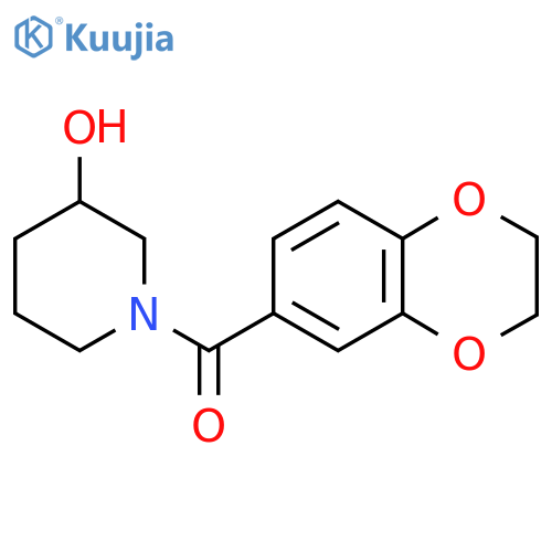 (2,3-Dihydrobenzo[b][1,4]dioxin-6-yl)(3-hydroxypiperidin-1-yl)methanone structure