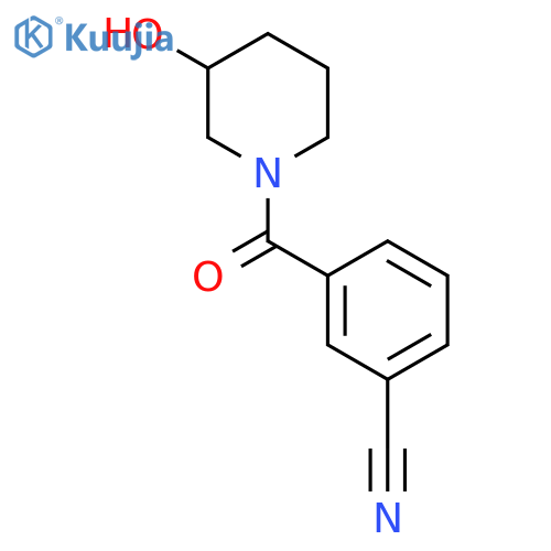3-(3-Hydroxypiperidine-1-carbonyl)benzonitrile structure