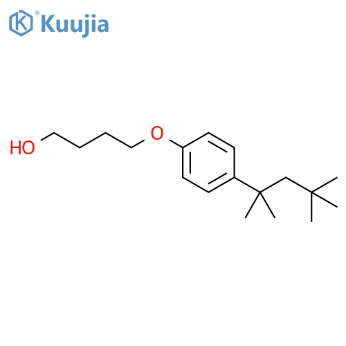 4-4-(2,4,4-trimethylpentan-2-yl)phenoxybutan-1-ol structure