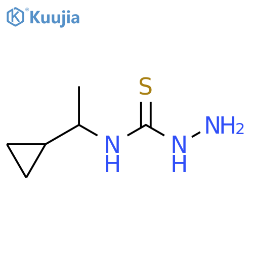 3-amino-1-(1-cyclopropylethyl)thiourea structure