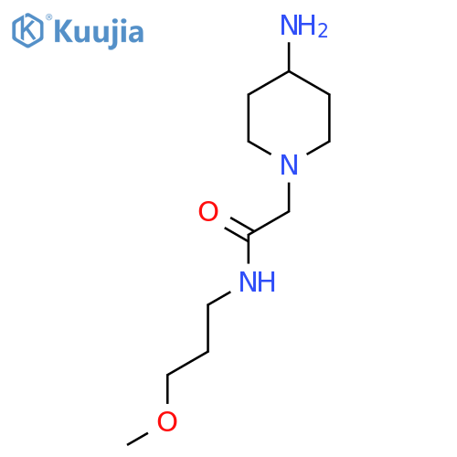 2-(4-Aminopiperidin-1-yl)-N-(3-methoxypropyl)acetamide structure