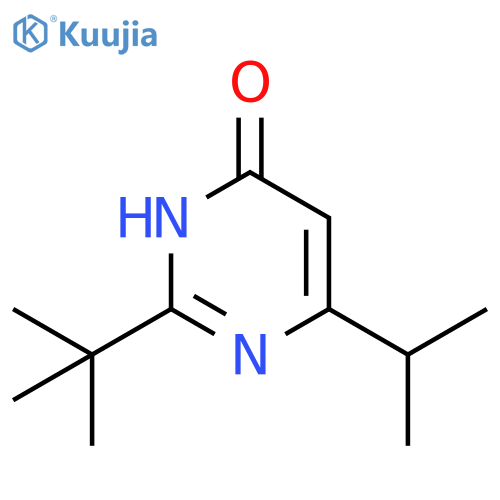 2-tert-butyl-6-(propan-2-yl)-3,4-dihydropyrimidin-4-one structure
