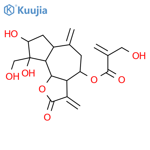 (3aR,4S,6aR,8S,9R,9aS,9bS)-8,9-dihydroxy-9-(hydroxymethyl)-3,6-dimethylidene-2-oxododecahydroazuleno[4,5-b]furan-4-yl 2-(hydroxymethyl)prop-2-enoate structure