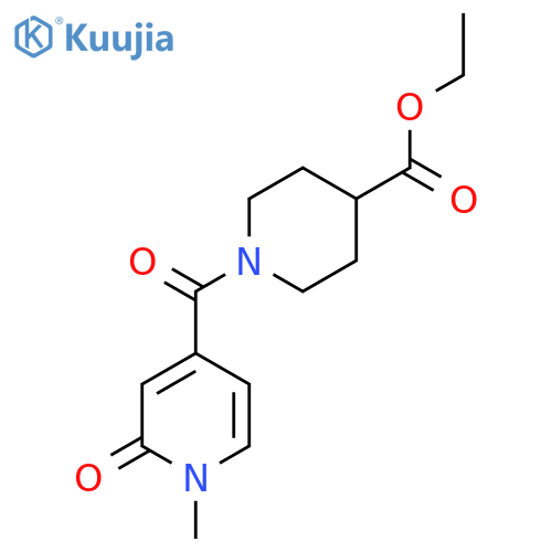 Ethyl 1-(1-methyl-2-oxo-1,2-dihydropyridine-4-carbonyl)piperidine-4-carboxylate structure