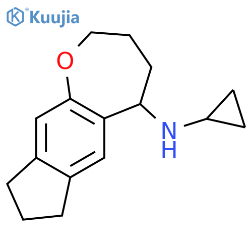 N-cyclopropyl-2H,3H,4H,5H,7H,8H,9H-indeno5,6-boxepin-5-amine structure
