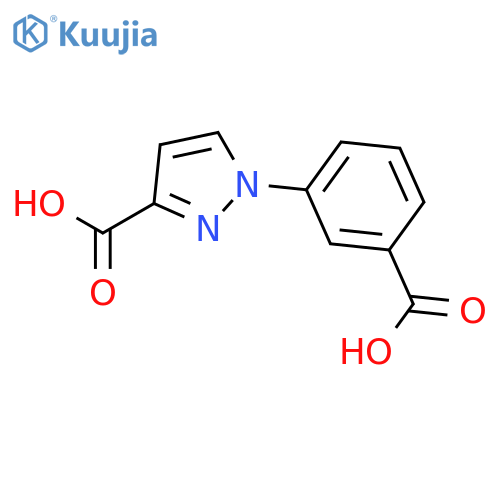 1-(3-carboxyphenyl)-1H-pyrazole-3-carboxylic acid structure