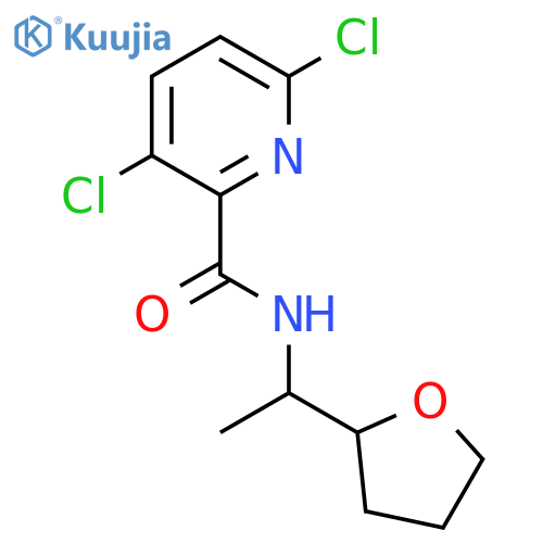 3,6-dichloro-N-1-(oxolan-2-yl)ethylpyridine-2-carboxamide structure