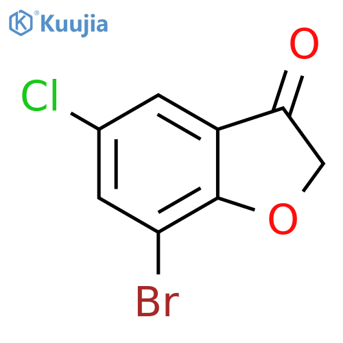 7-bromo-5-chloro-2,3-dihydro-1-benzofuran-3-one structure