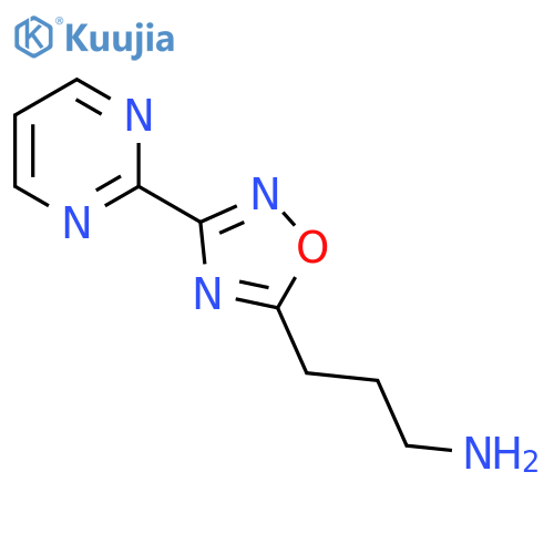 3-(3-(Pyrimidin-2-yl)-1,2,4-oxadiazol-5-yl)propan-1-amine structure