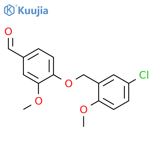4-[(5-Chloro-2-methoxyphenyl)methoxy]-3-methoxybenzaldehyde structure