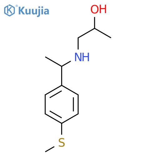 1-({1-4-(methylsulfanyl)phenylethyl}amino)propan-2-ol structure