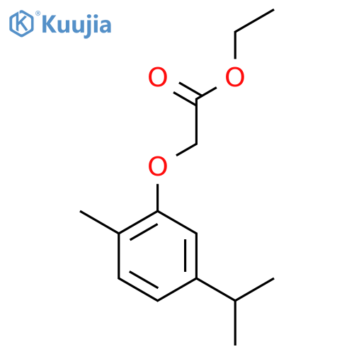 ethyl 2-2-methyl-5-(propan-2-yl)phenoxyacetate structure