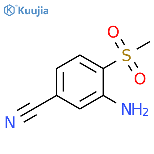 3-amino-4-methanesulfonylbenzonitrile structure