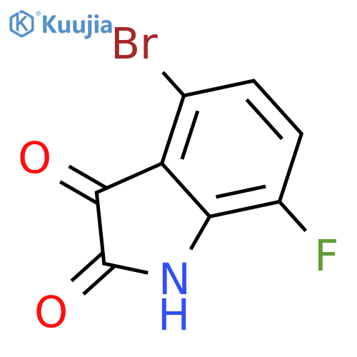 4-Bromo-7-fluoroindoline-2,3-dione structure