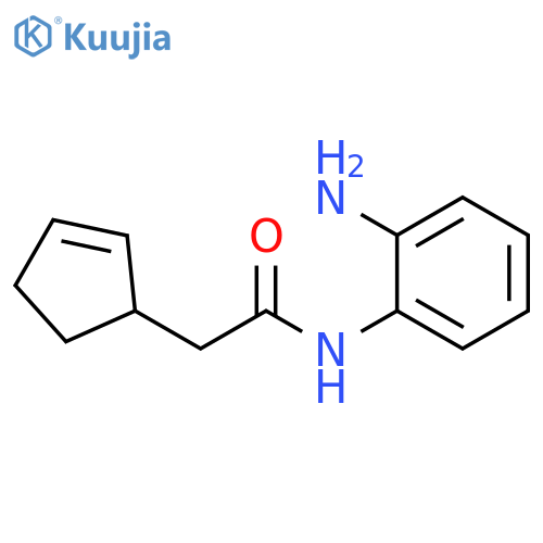 N-(2-aminophenyl)-2-(cyclopent-2-en-1-yl)acetamide structure