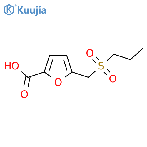 5-(propane-1-sulfonyl)methylfuran-2-carboxylic acid structure