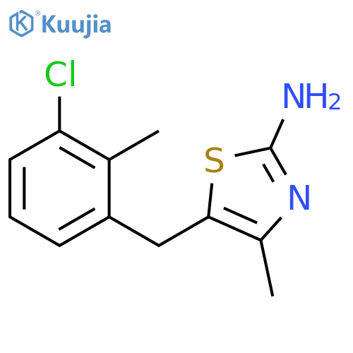 5-(3-Chloro-2-methyl-benzyl)-4-methyl-thiazol-2-ylamine structure