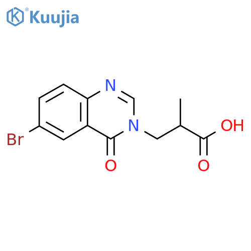3-(6-Bromo-4-oxoquinazolin-3(4H)-yl)-2-methylpropanoic acid structure