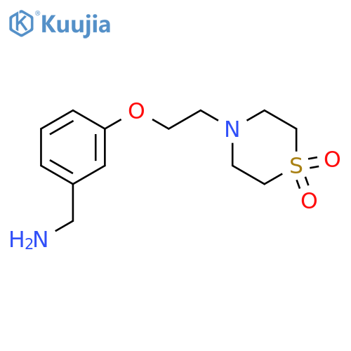 4-{2-[3-(aminomethyl)phenoxy]ethyl}-1λ?-thiomorpholine-1,1-dione structure