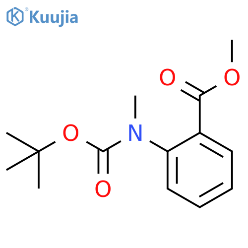 Methyl 2-(methyl{[(2-methyl-2-propanyl)oxy]carbonyl}amino)benzoate structure