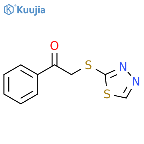 1-Phenyl-2-(1,3,4-thiadiazol-2-ylthio)ethanone structure