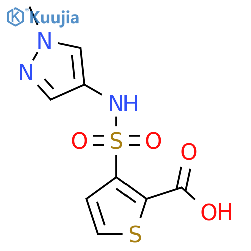 3-(1-Methyl-1H-pyrazol-4-yl)sulfamoylthiophene-2-carboxylic Acid structure