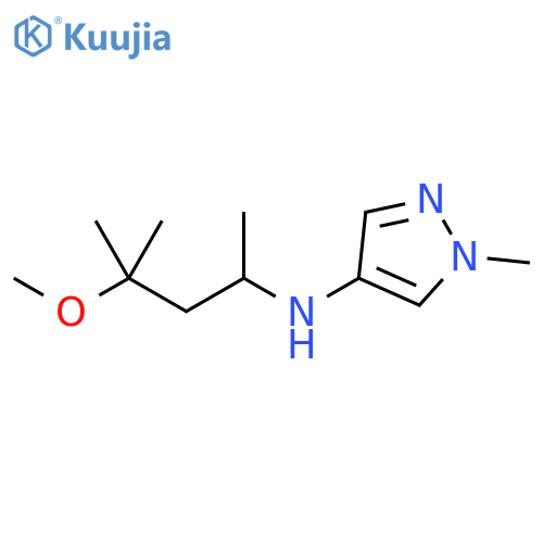 N-(4-methoxy-4-methylpentan-2-yl)-1-methyl-1H-pyrazol-4-amine structure