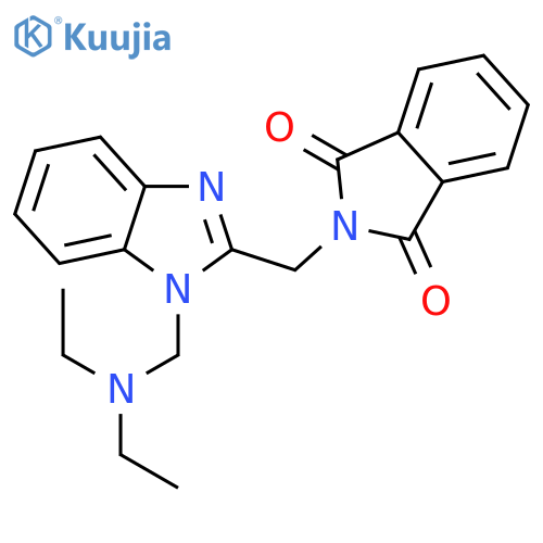 1H-Isoindole-1,3(2H)-dione,2-[[1-[(diethylamino)methyl]-1H-benzimidazol-2-yl]methyl]- structure